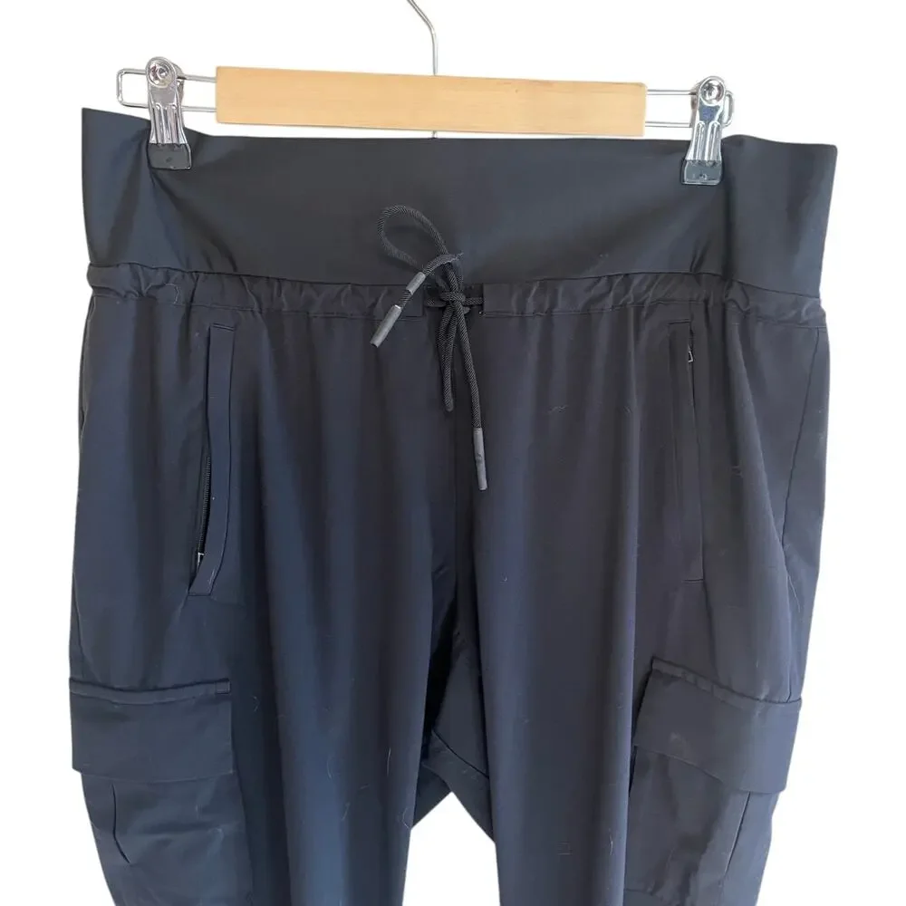 Athleta Sutton Cargo Jogger Pants Black Size 10 - Picture 4 of 8